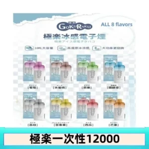 【8種口味】極楽 12000口一次性電子煙|超大容量 |口感絲滑|新品